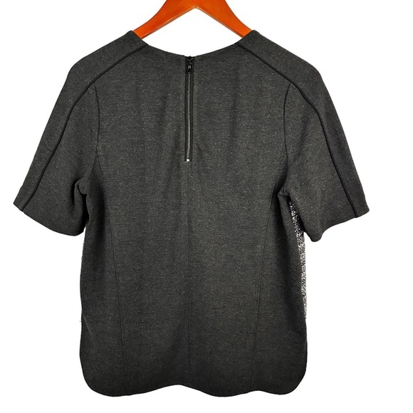 VINCE Boxy Textured Tweed & Wool Contrast Shirt - Picture 5 of 13